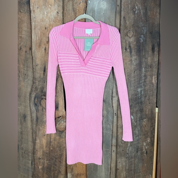 H&M Pink Ribbed Dress - NWT - Size Small - Picture 1 of 6